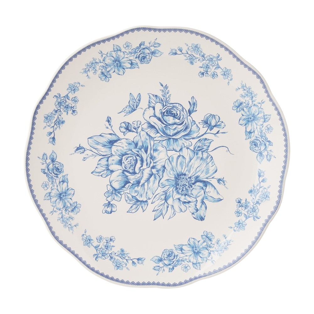 Agatha 12-Piece Stoneware Dinnerware Set Blue