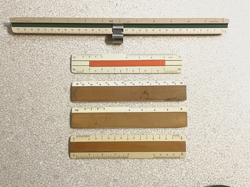 Vintage Lot Drafting Technical Drawing Stencils Rulers Curves Engineering K&E