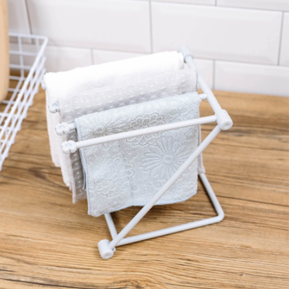 Countertop Dishcloth Drying Rack, 4 Arms Lightweight Space Saving Compact Dis...