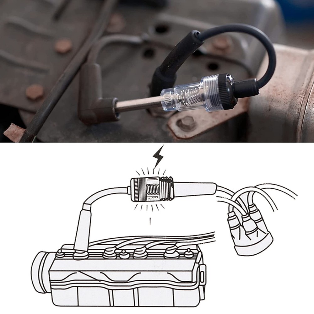 2 Pcs Inline Spark Plug Testers Engine Ignition Coil Tester for Automotive