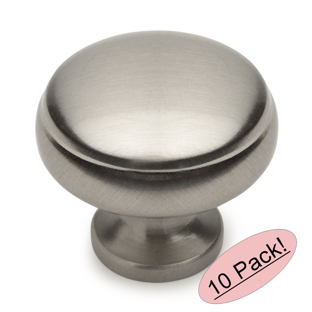 *10 Pack* Cosmas Satin Nickel Round Cabinet Knobs #1438SN