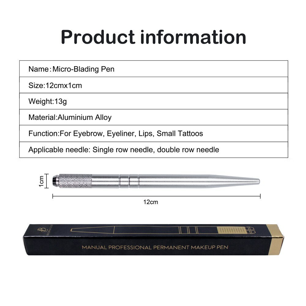 10Pcs Microblading Tattoo Manual Pen Cosmetic Permanent Makeup Eyebrow Tool