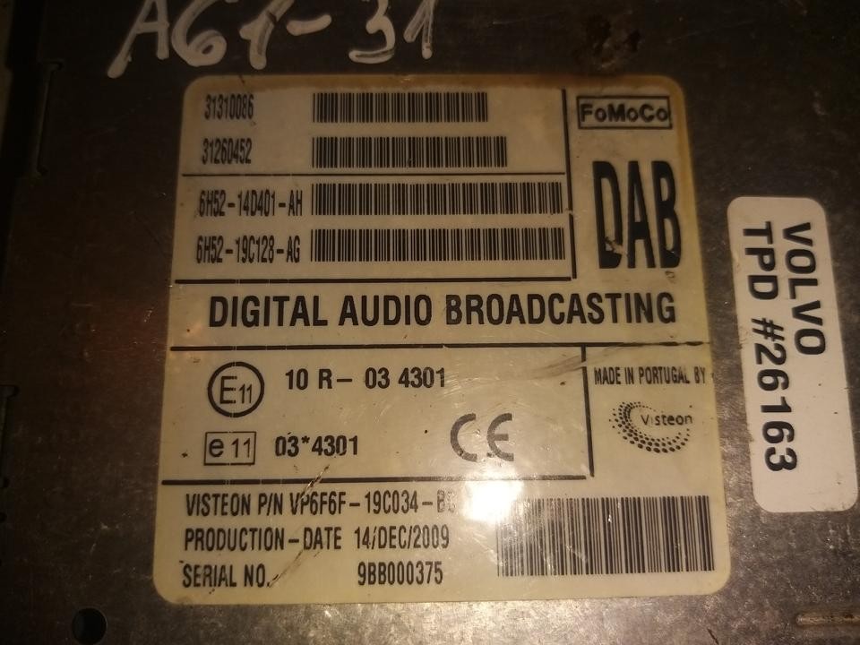 Antenna Amplifier Volvo XC60 2009 31310086