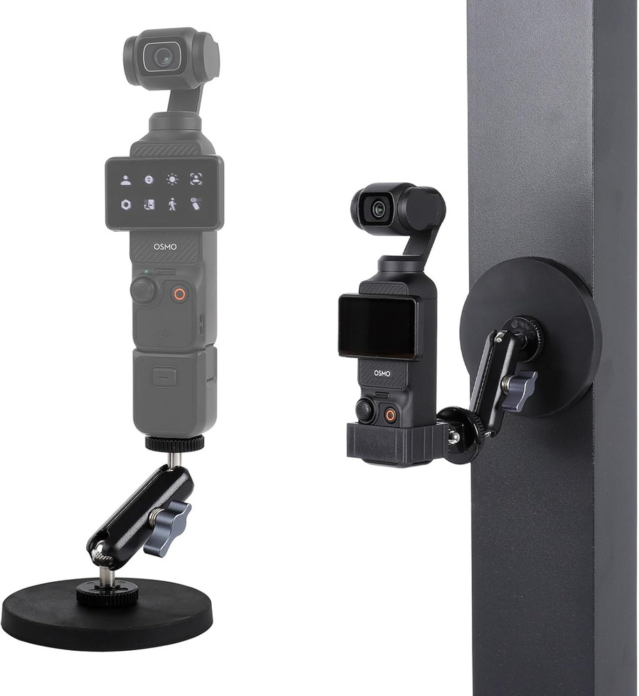 Magnetic Camera Mount with Magic Arm Compatible with DJI Osmo Pocket 3,Insta360