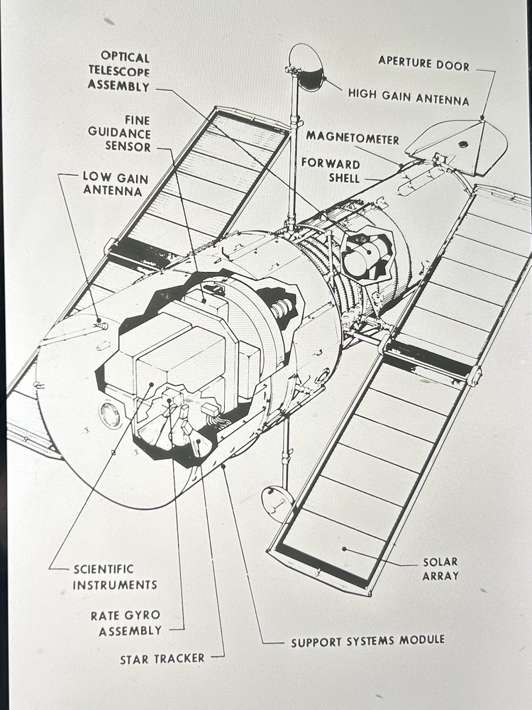 1978 NASA KSC Shuttle Space Telescope Satellite Presentation Transparency-160