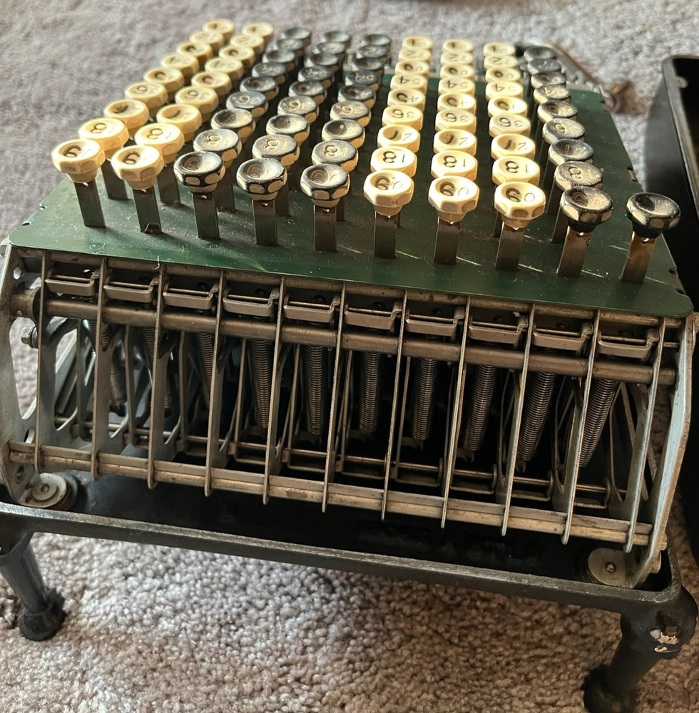 Burroughs Key Calculator Adding Machine Keys Locked Needs Fixing
