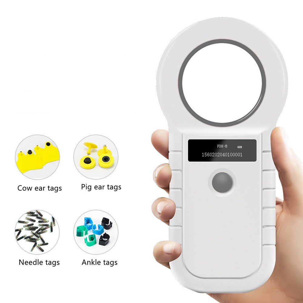 OLED Display FDX-B EMID Animal Microchip Identification Dog Cat Tag ID Reader
