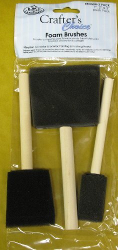 RFOMW-3P Foam Brush, 3-Pack 1", 2" & 3" Darkassorted