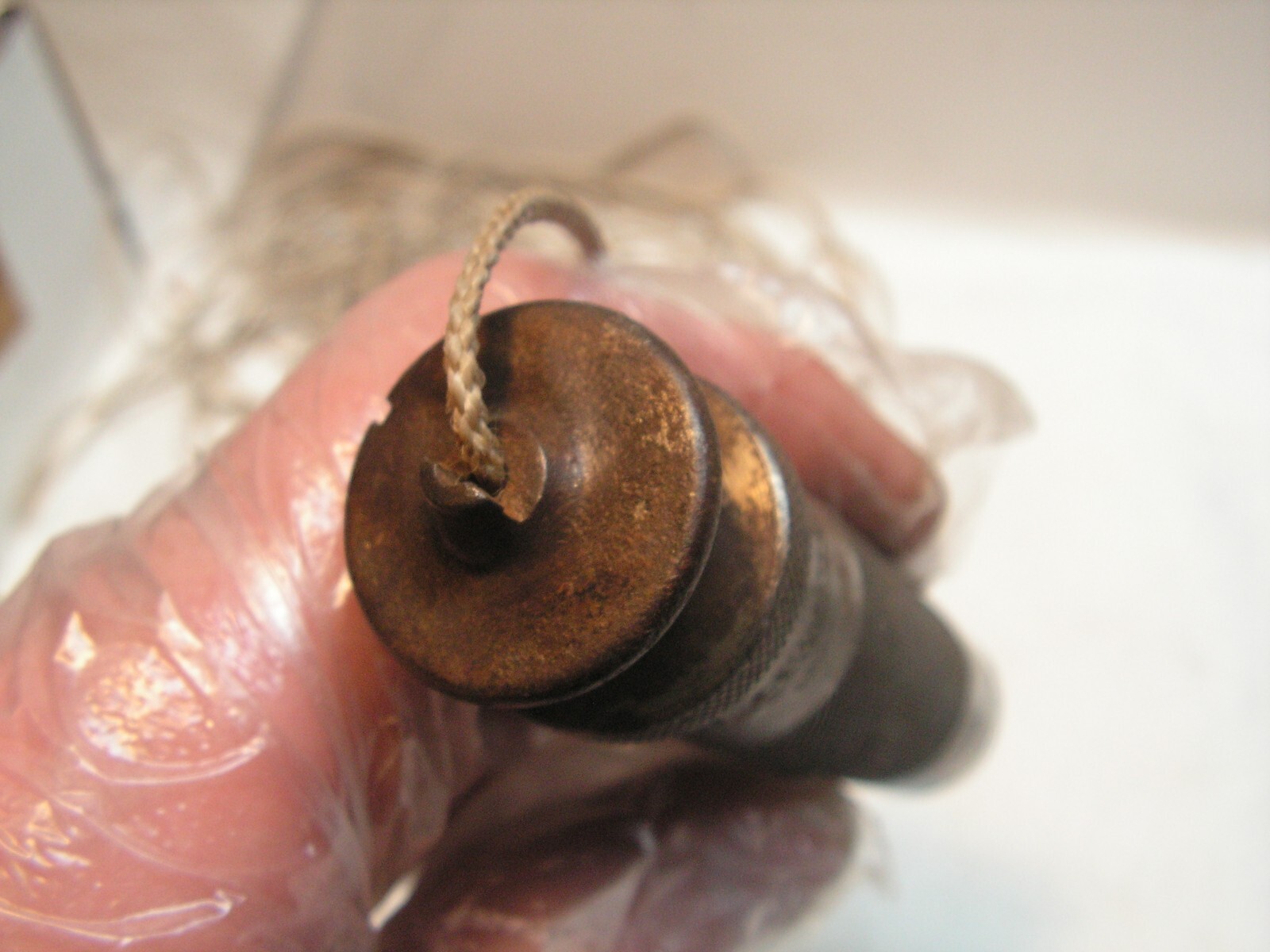 EMPTY NO MERCURY Vintage L.S. Starrett No. 87 Plumb Bob With Cord 27'