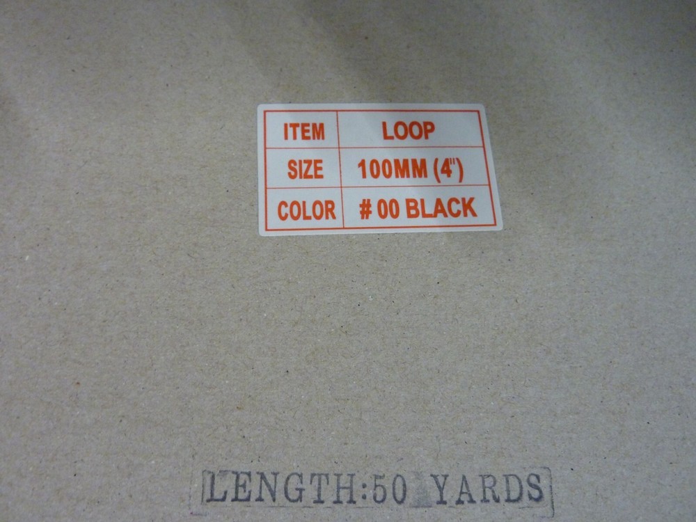 Sew-On Loop Tape Role Width-4" Black 50yard /150F per roll (3054)