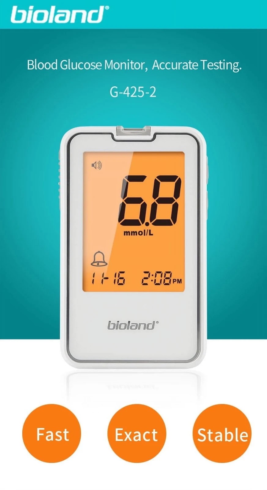 Digital Health Instrument Kit with 100 Test Strips & 100 Lancets 5s Fast Read US