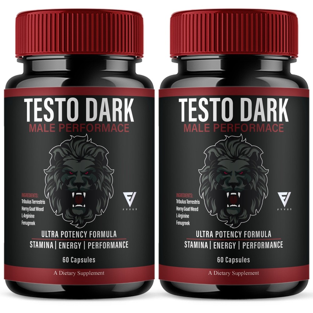 (2 Pack) Testo Dark Max Performance Supplement, TestoDark Pills (120 Capsules)