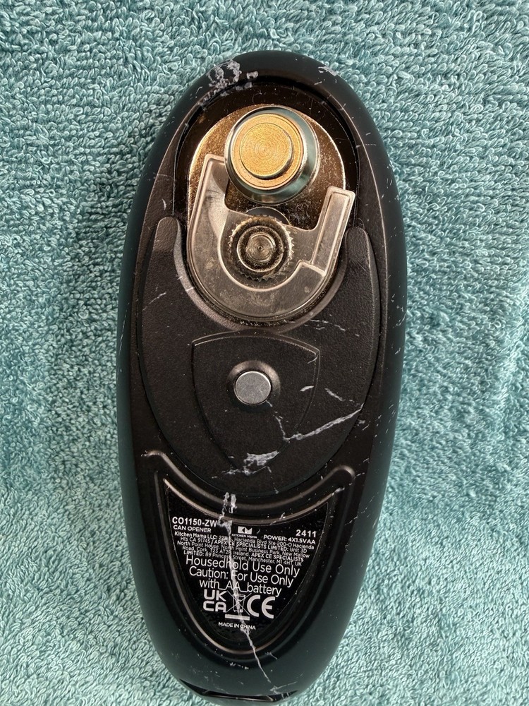 Kitchen Mama Smooth Edge Can Opener Marble Black