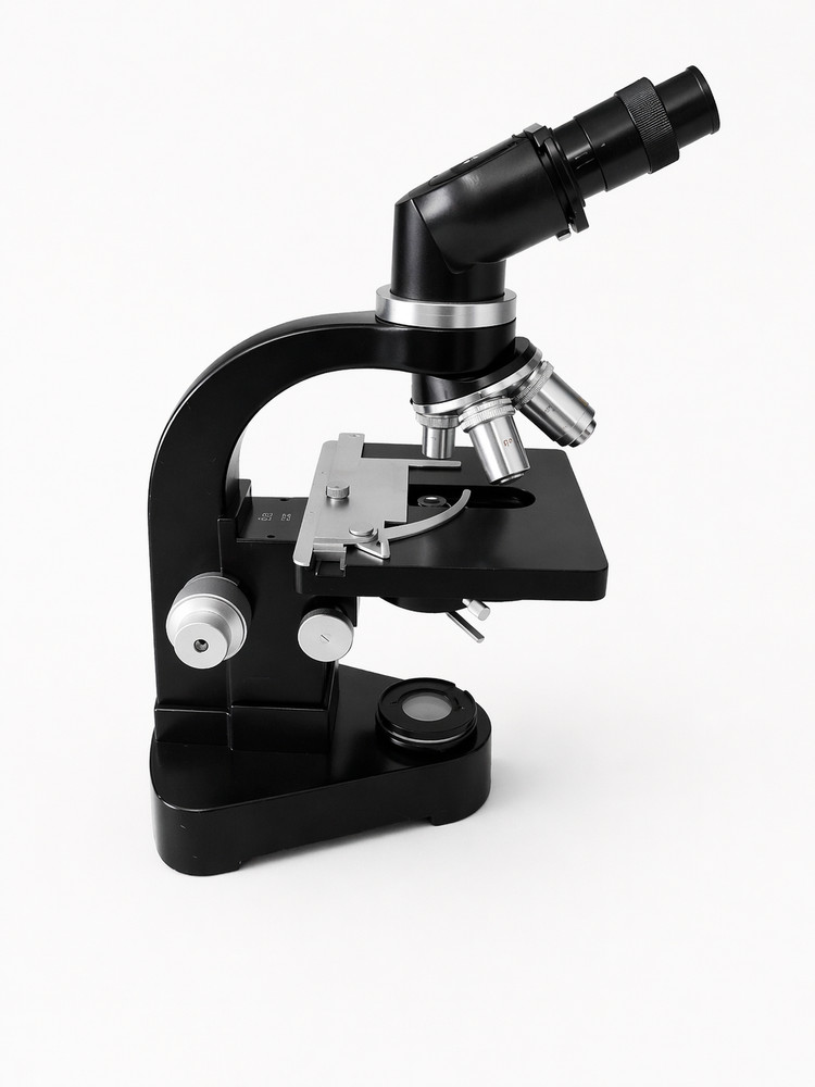 Leitz Wetzlar Compound Microscope Phase Contrast Disc Tested Optics