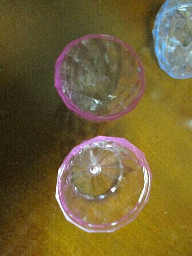 4 Lightly Color Plastic Easter Eggs - Reusable - 3 1/4" - Diamond Pattern