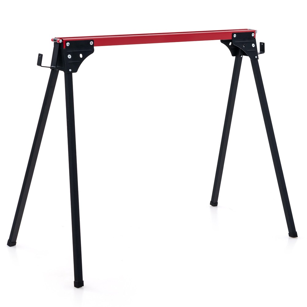 2 Pack Folding Saw Horses Work Table w/ Quick Open Legs & 2 x 4 Support Arms