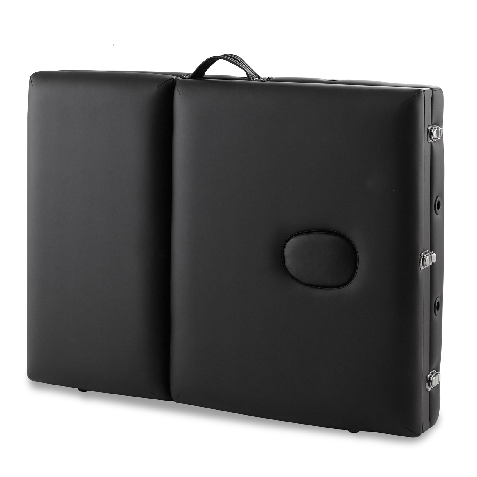 Portable Massage Table - Tri-Fold Aluminum Legs with Carrying Case - Black