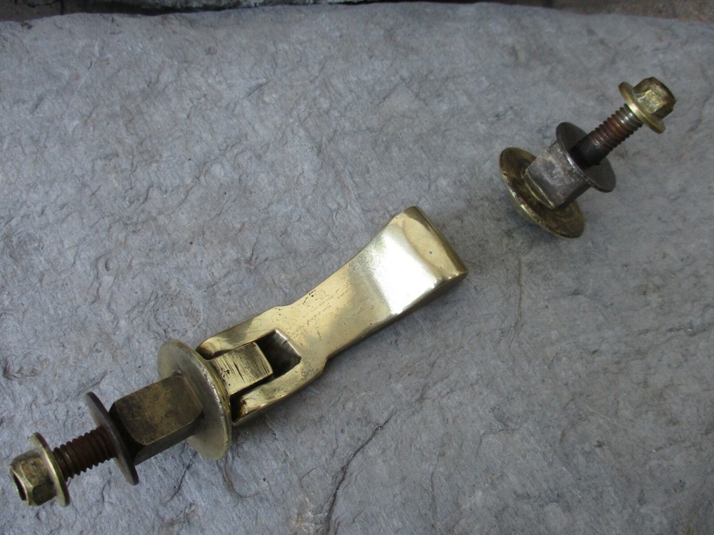 Vintage Solid Brass Complete Door Knocker Architectural Salvage Old Hardware