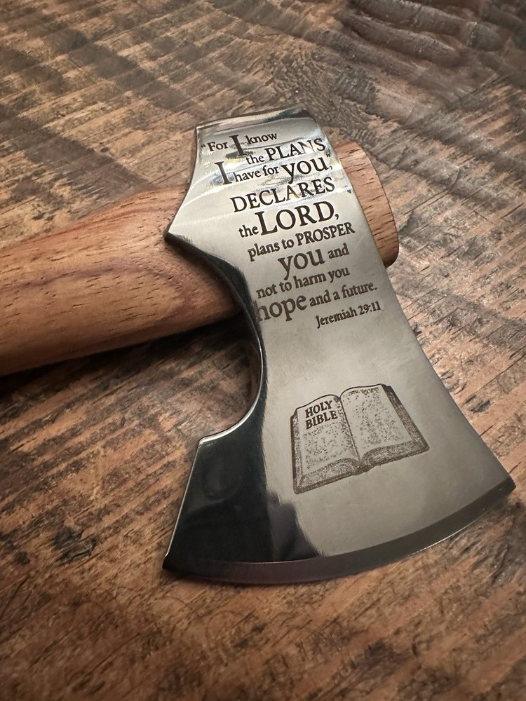 Custom Pocket Axe Holy Bible Scripture Salesman Sample Christian Religious
