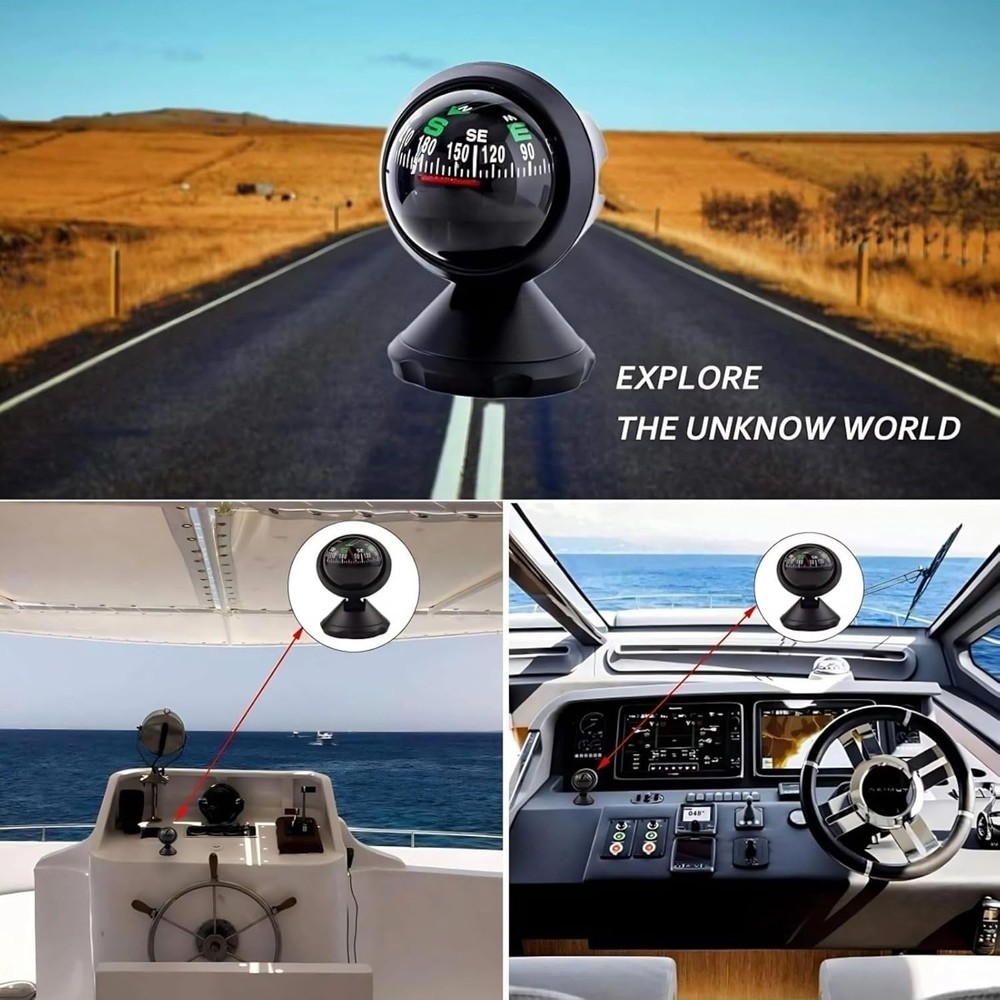 Car Compass, Night Vision Electronic Digital Compass, Direction Guidance for ...