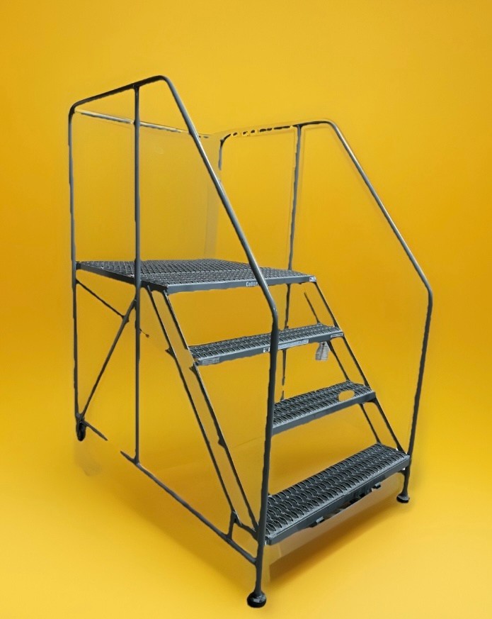 Cotterman 4WPR Easy 50 4-Step, 40" Height, 800 lbs Cap. Mobile Work Platform.