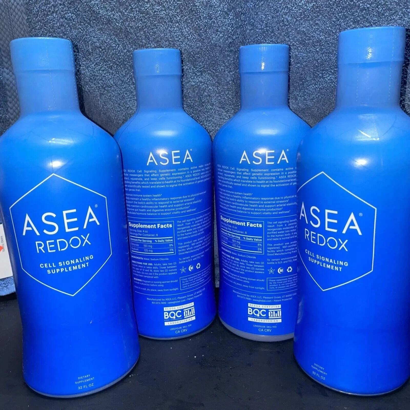 4 Bottles of ASEA Redox Supplement (32 oz. each) - New, Sealed And 100% Genuine.