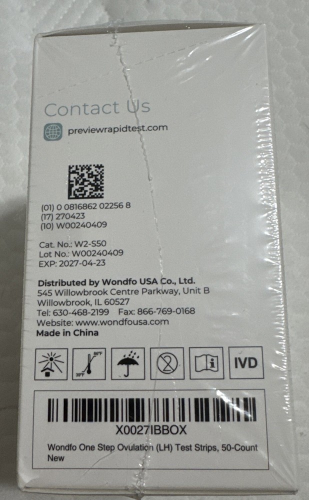 Wondfo - 50 Individually Ovulation Tests Detecting LH Surge & Highly Sensitive