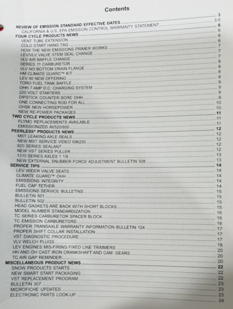 1999 Tecumseh Technicians Update Seminar Form 694327