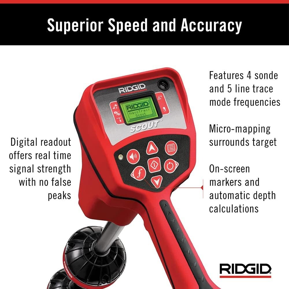 Complete RIDGID 19238 NaviTrack Locator Kit - Fast & Accurate Utility Detection