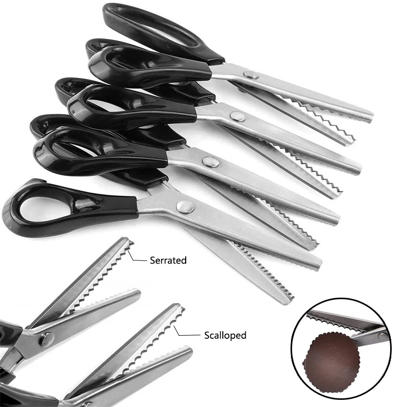 Zigzag Sewing Scissors Pinking Shears Serrated Lace Cut Tailor Scissors