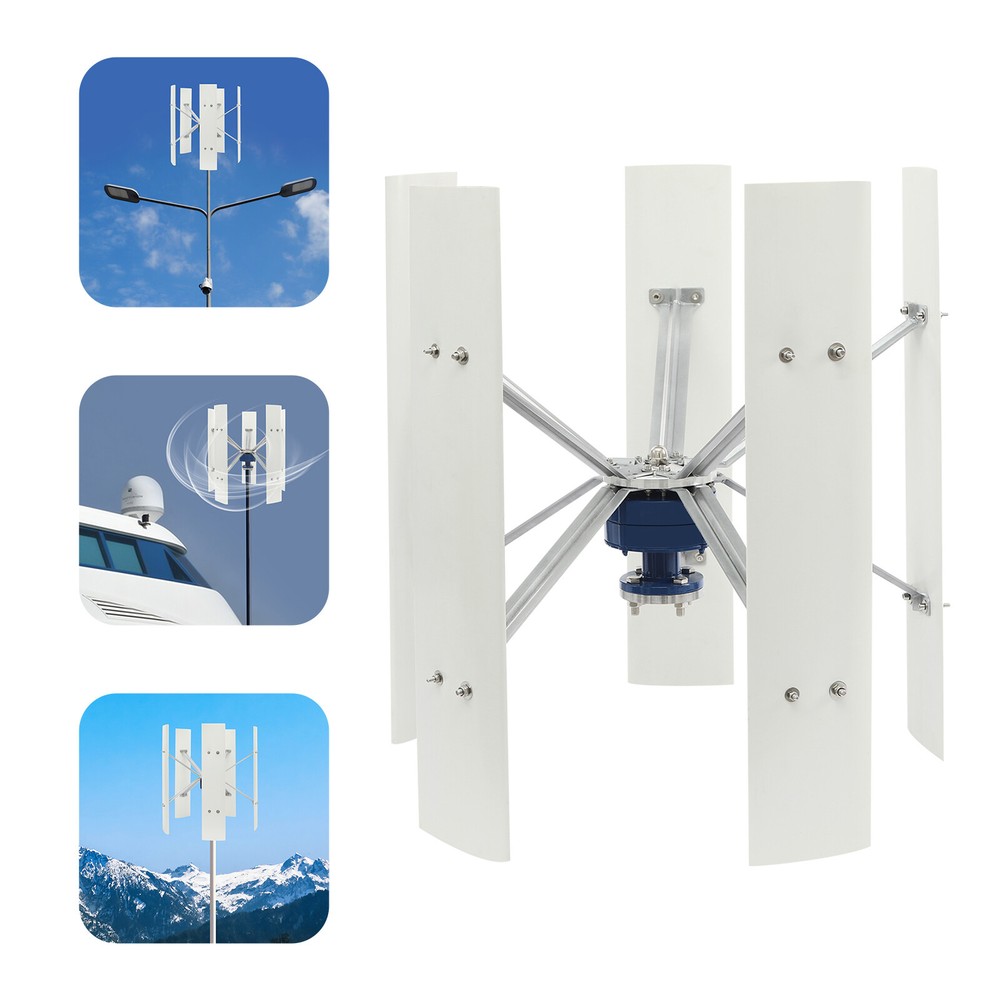 100W 12V Vertical Axis Wind Power Turbine Generator Windmill Kit with Controller