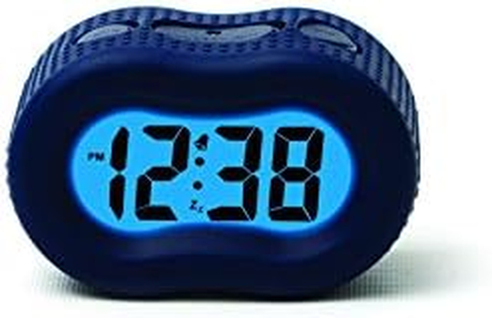 Smartlight Rubber Alarm Clock with Automatic Night Light and Large Display – Eas