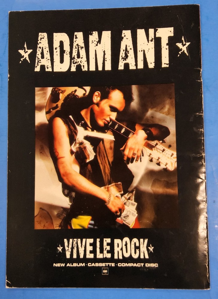 Adam Ant Vive Le Rock Vintage Tour Program and Photo
