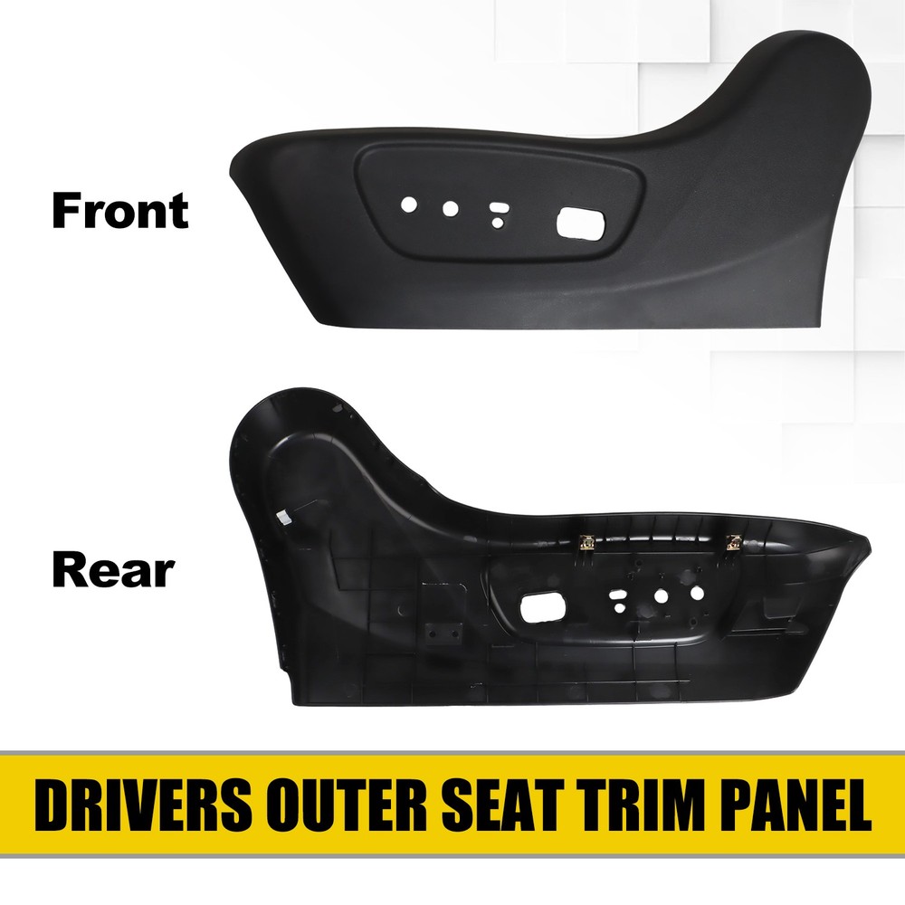 Front Left Outer Seat Trim Panel Black for 2014-2020 Nissan Rogue 87380-4BB3A