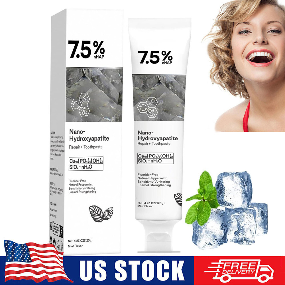 7.5% Hap Nano-Hydroxyapatite Toothpaste Remove Deep Clean For Sensitive Teeth 🔥