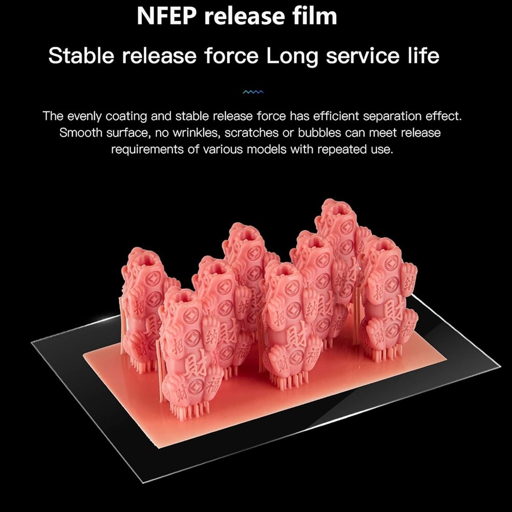 Versatile nFEP Film for 3D Printers - 5 Sheets, Compatible with Popular Models