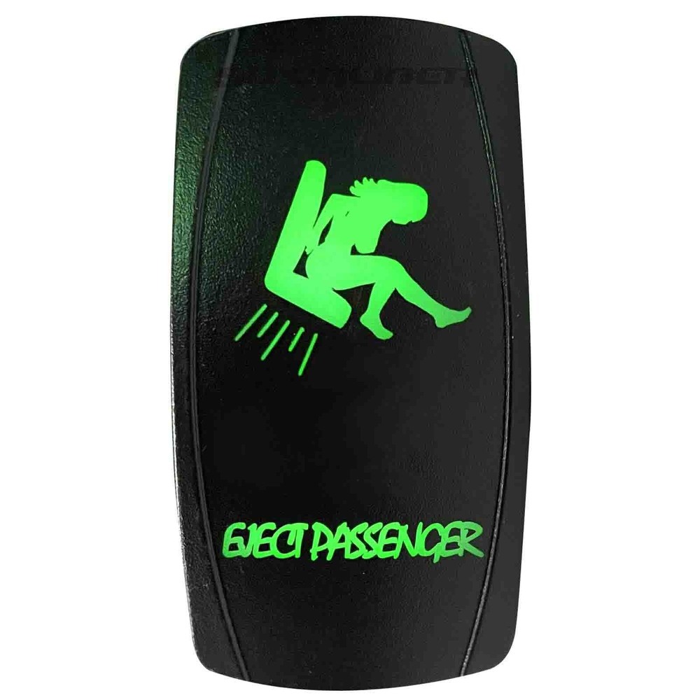 On/off Green Eject Passenger Rocker Switch LED backlit for Auto & Boat[5359A10]