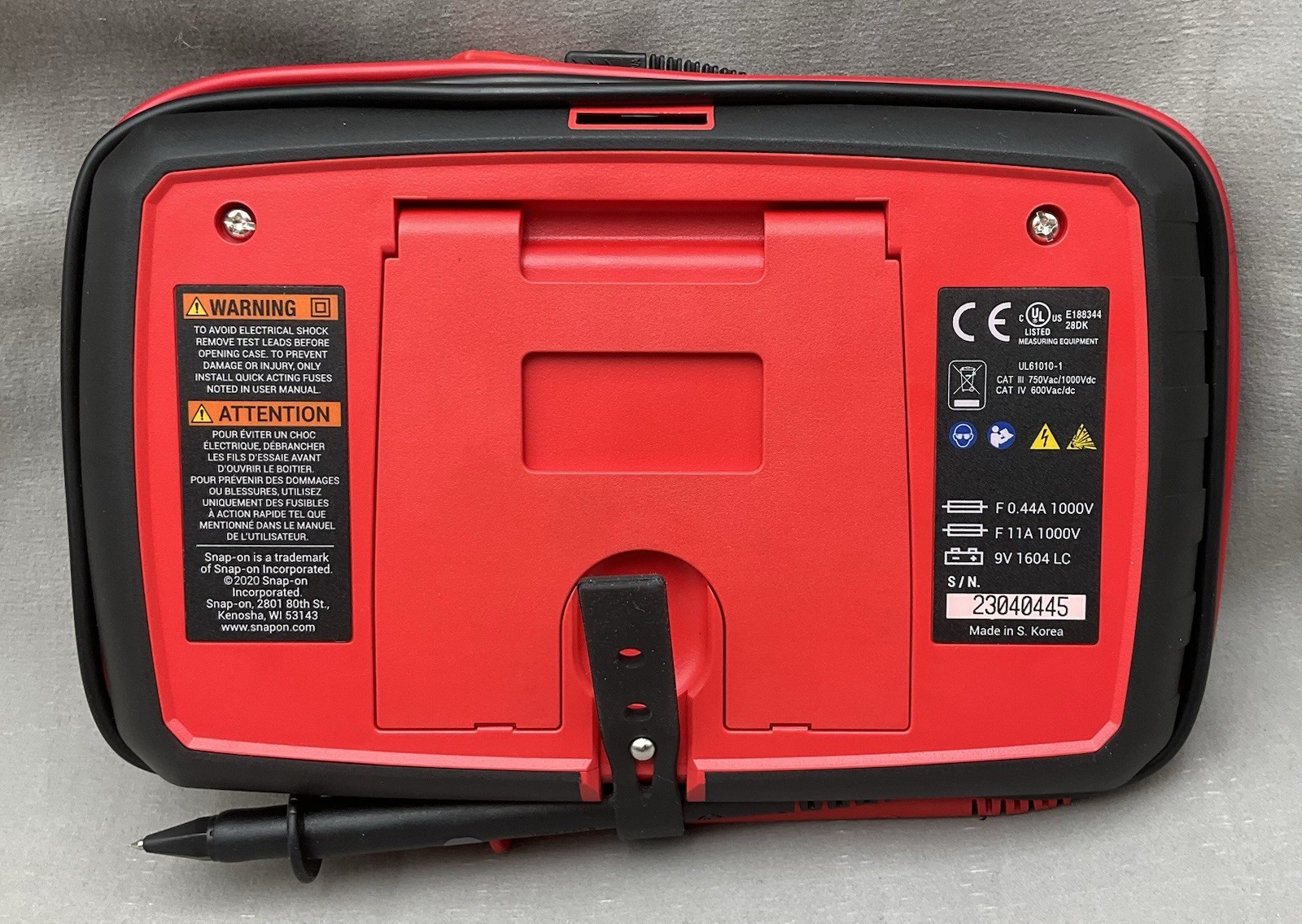 EEDM525F Snap-On Advanced Digital Multimeter W/ Leads NM TO MINT CONDITION