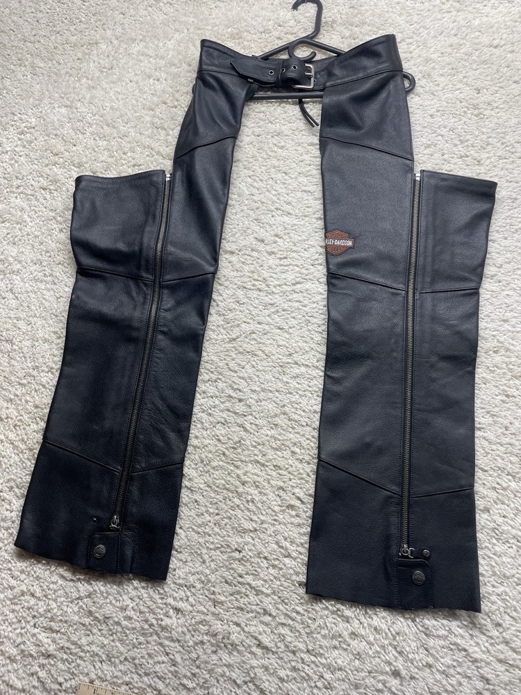 Harley Davidson leather chaps Women’s M Pristine Condition EUC