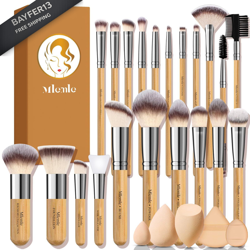 Makeup Brushes Set, Mlemle Professional 26 Pcs Kit, Include Yellow