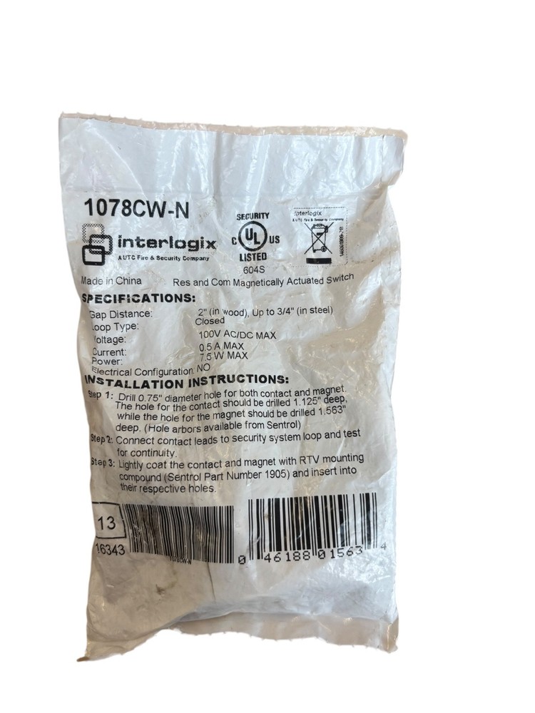 Interlogix 1078CW-N Door position Switch