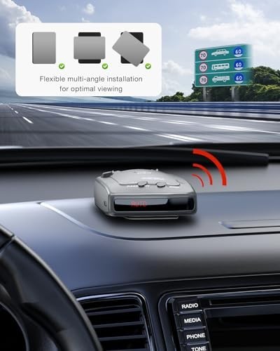 Radar Detector Dash Mount 2-Pack - Heat-Resistant, Adjustable, Secure Fit, Unobs