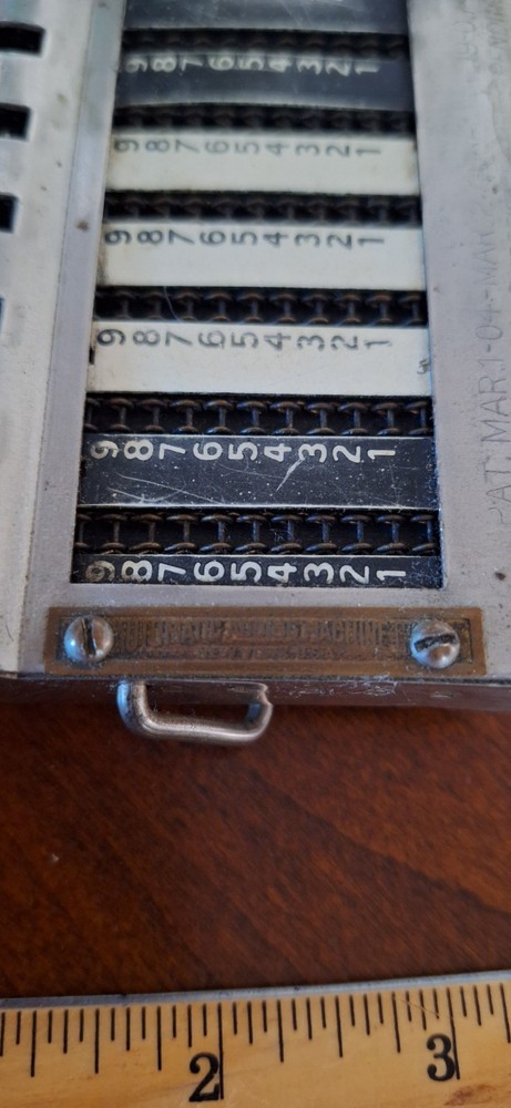 Vintage Golden Gem 7 Digit Chain Adding Machine