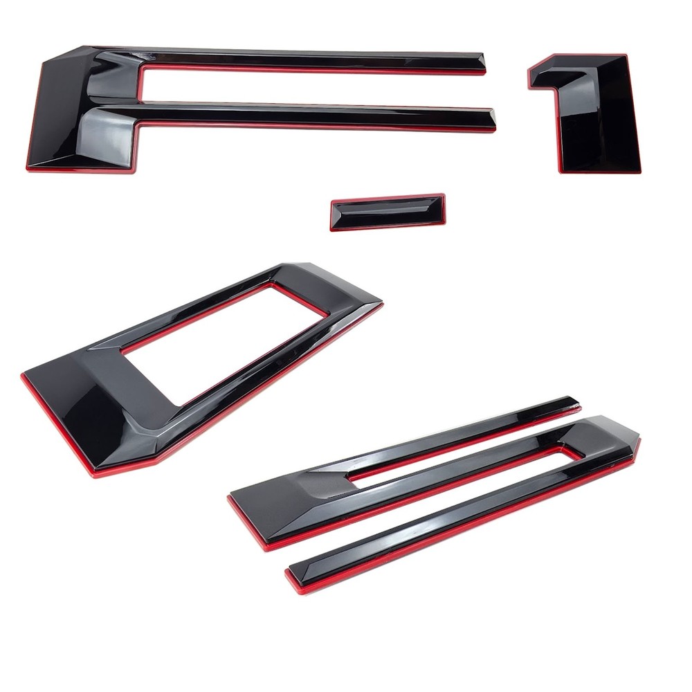 AMP Double Layer Tailgate Insert Letters fits 2021-2026 Ford F150 (Black Red)