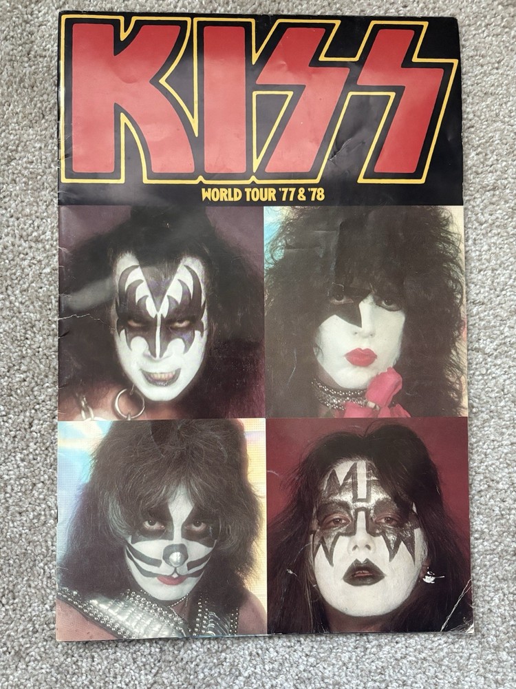 KISS World Tour ‘77 & ‘78 Vintage Concert Program Tourbook Love Gun Alive II