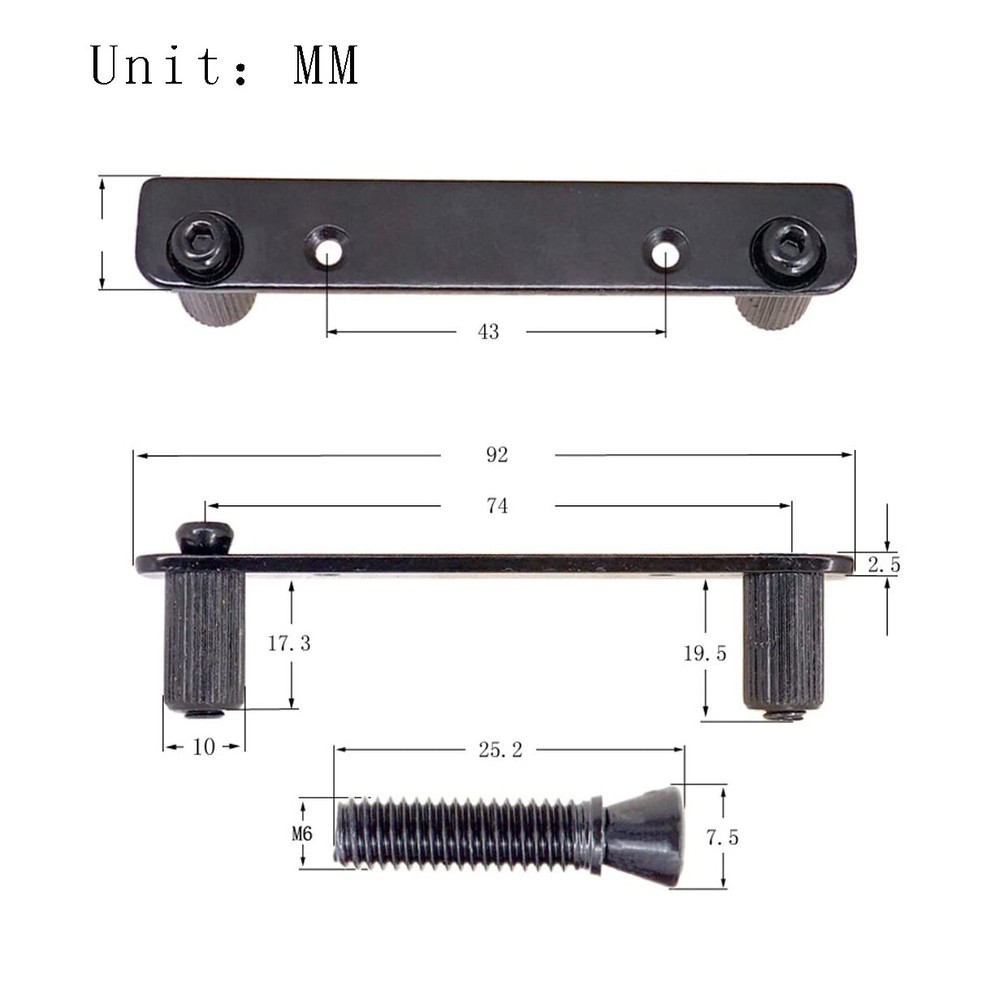 Durable Electric Guitar Bridge Lock Nut Stands Supports Assembly Luthier Tools
