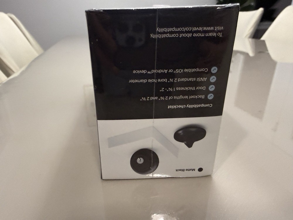 Level Lock Touch Edition - The Invisible Smart Lock - Matte Black, Sealed