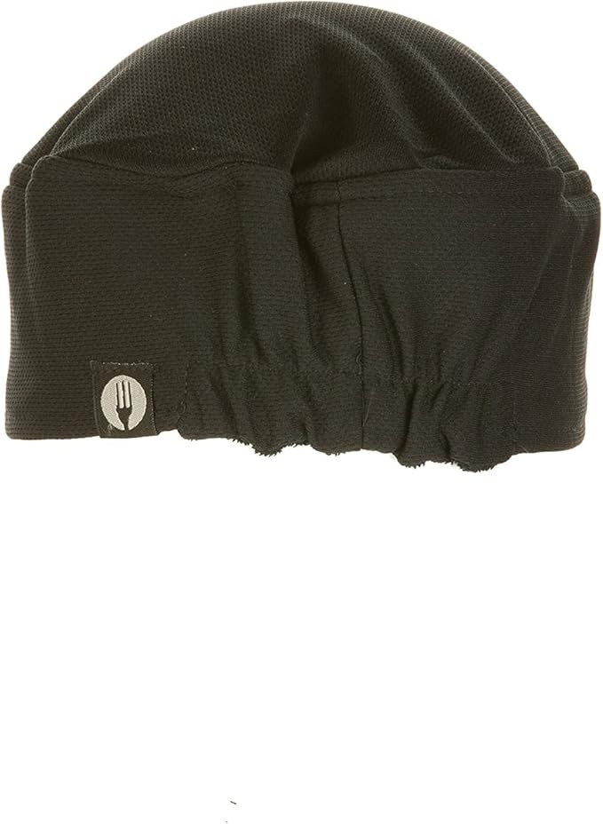 NEW - Chef Works Unisex Total Vent Chef Beanie, Black