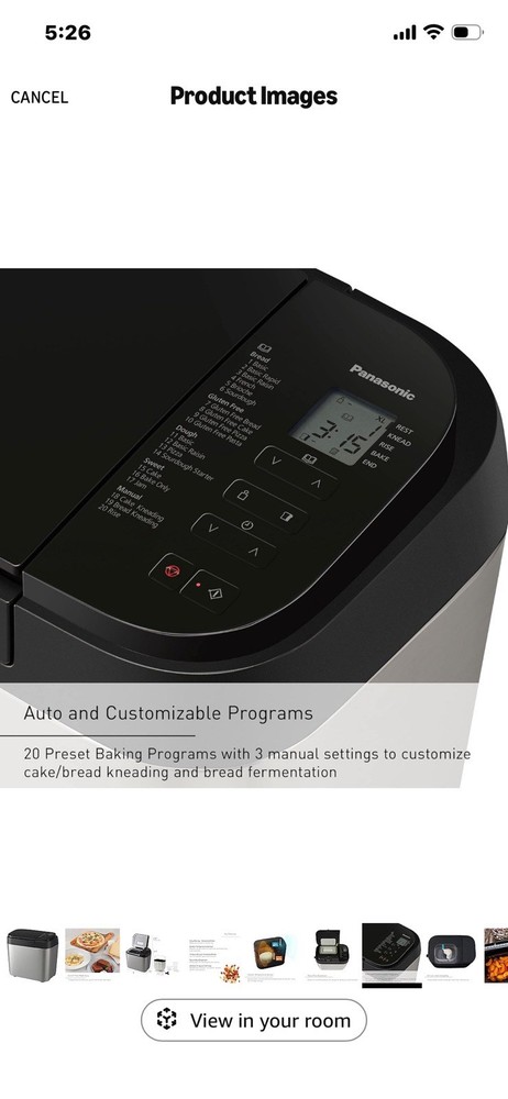 Panasonic SD-R2550 S Silver Automatic Bread Maker Machine