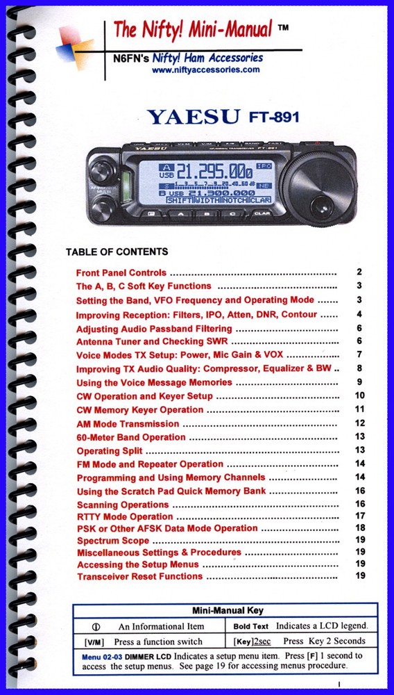 Yaesu FT-891 Accessory Bundle w/ RT Systems Programming Kit & Nifty! Mini-Manual